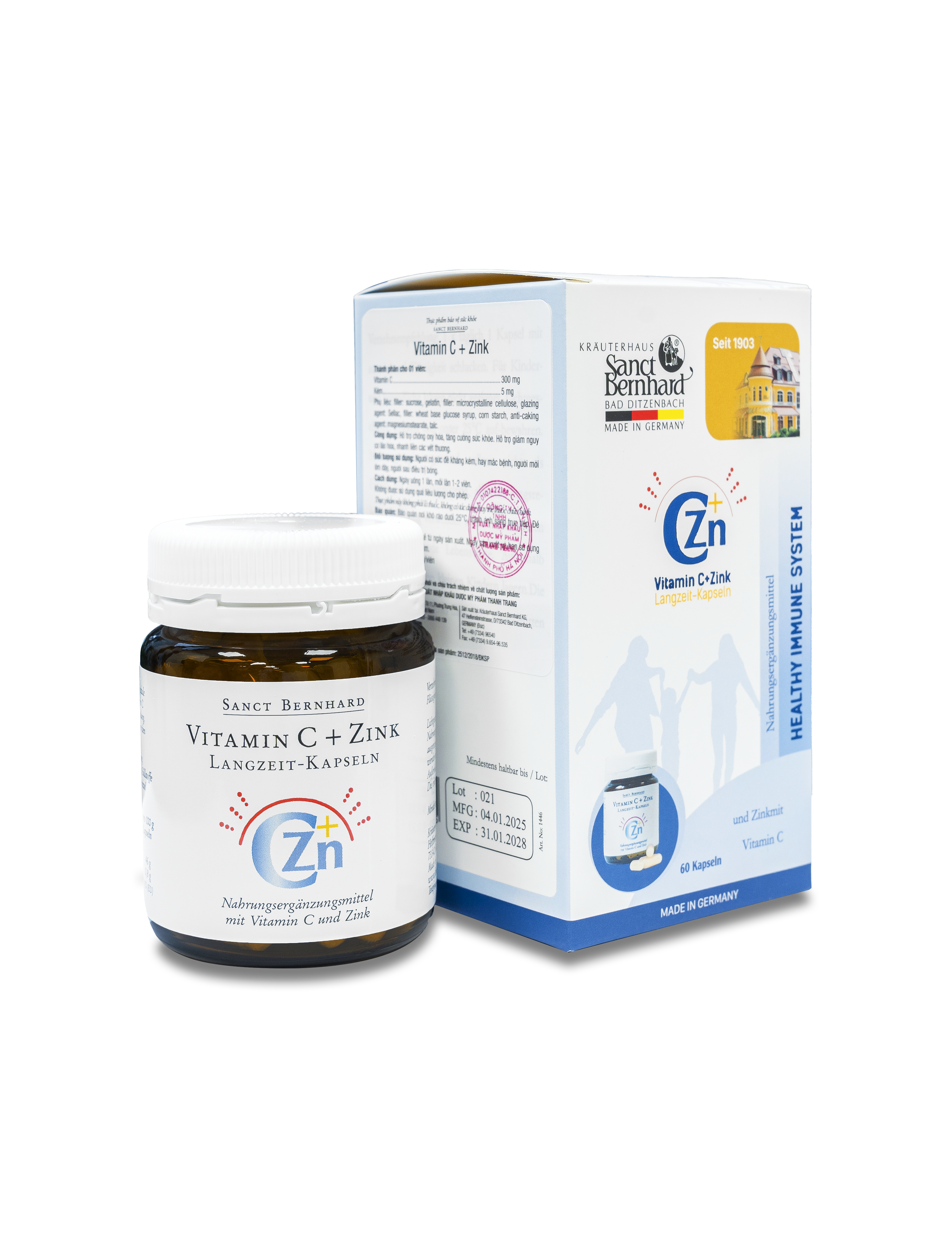 Viên uống tăng cường miễn dịch VITAMIN C - ZINK